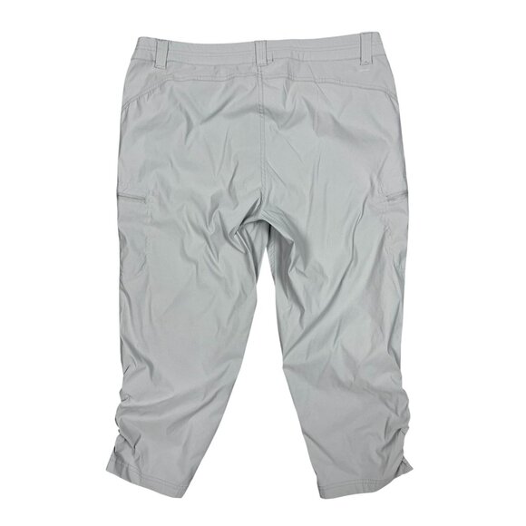 Eddie Bauer Guide Pro Capri Pants Womens 18W Gray Outdoor Water Repellant - Picture 2 of 7